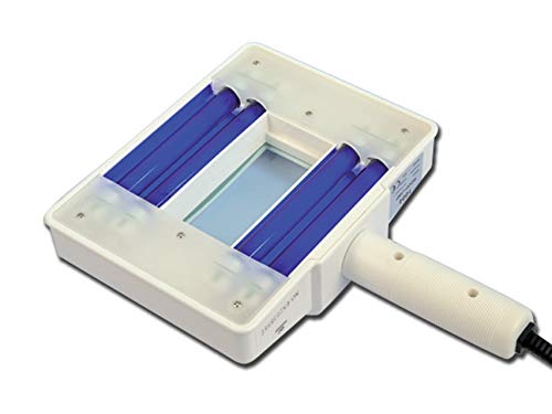 Lampada di Wood a luce ultravioletta per la diagnosi e l'analisi della pelle.