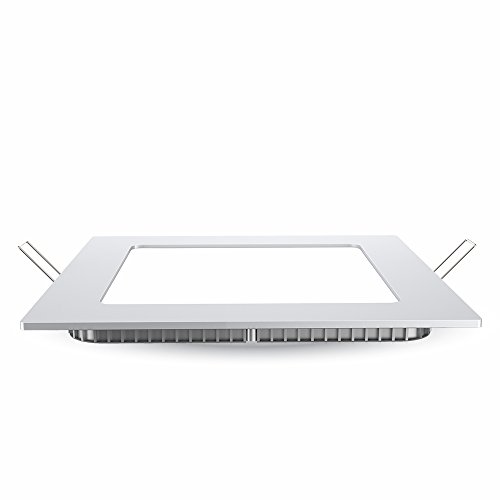 Downlight LED plat carré 24W plafonnier encastrable blanc 30cm