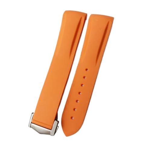 [˂] 19mm 20mm 21mm 22mm o[VREHb`oh IK AT150 V[}X^[ 300 fEB vlbgI[V EHb`Ή |CebhobNXgbv(Orange,20mm Silver buckle