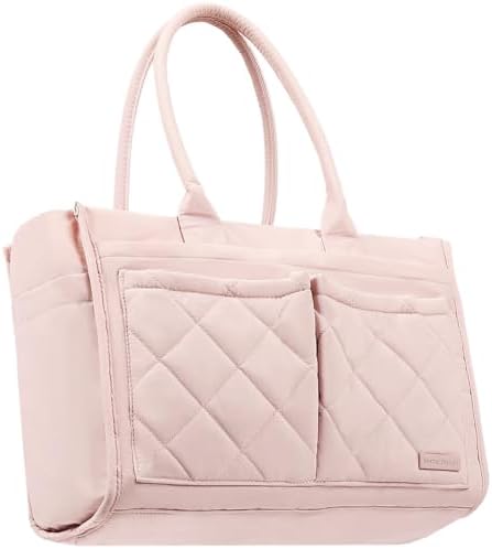 NISHEL Tote Bag for Women, Ultralight Bag with Zipper Closure & Laptop Compartment, Standable Bookbag with Multiple Pockets for College, Work