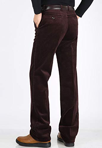 Flygo Men's Classic Fit Warm Fleece Lined Straight Leg Corduroy Pant Non-Iron4