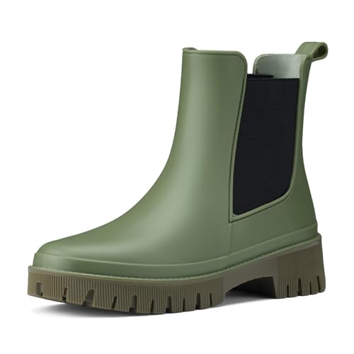 HISEA Chelsea Rain Boots Women Ankle Garden Boots...