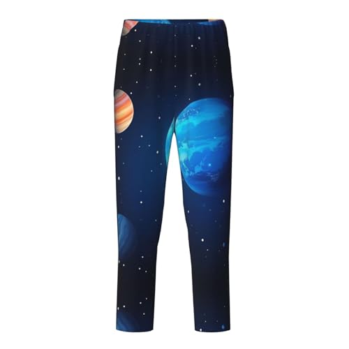 Pajama Pants Pajama Bottoms with Elastic Waistband Sleepwear Lounge PantsUniverse Planets Starry Sky