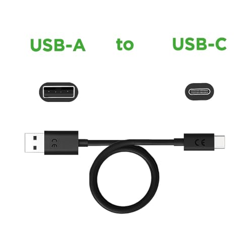 Image of 33W Turbo Charging USB A to C Data Cable for Motorola Edge 60 Fusion /Edge 50 Fusion /Edge 50 Ultra /50 Pro /Razr 50 Ultra /G45 /G54 /G64 /E40 /G35 /Edge 40 Neo & Support Other USB-C Devices - Black