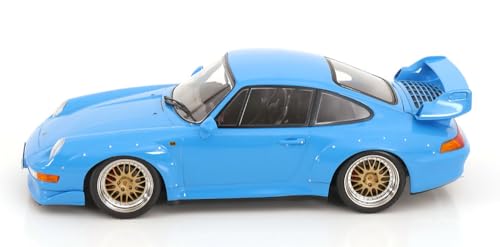 Porsche 911 (993) GT2 1996 Ruedas BBS Azul Claro 1:18 miniatura 3