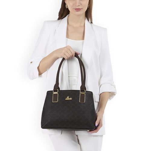 Image of Lavie Women's Zabby 2C Monoprint Satchel Bag for Women | Satchel Handbag for Work | Ladies purse | Stylish Shoulder Bag | Gift For Ladies