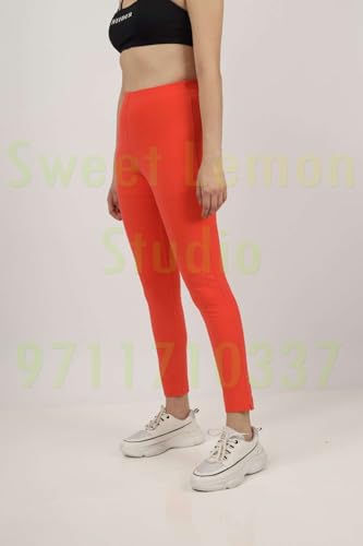 Image of ON&ON Women's Cotton Stretchable Slim Fit Straight Pants Trouser for Casual Wear and Office Wear