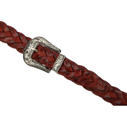 Women's Leather womens belt Genuine Leather Woven Western Style Vintage braided leather belt Men and women4