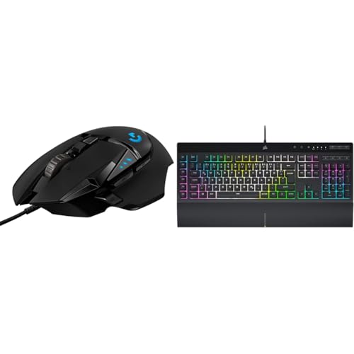 Logitech G502 Hero High-Performance & Corsair K55 RGB PRO XT Kabelgebundene