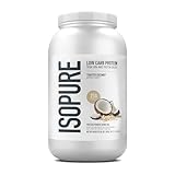 Isopure Low Carb, Keto Friendly Protein Powder, 100% Whey Protein Isolate, Flavor: Toasted Coconut, 3 Pounds