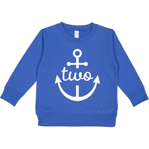 inktastic 2nd Birthday Outfit Anchor Toddler Sweatshirt 4T Royal 2579f