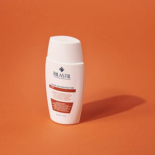 Rilastil Fluid 100, feuchtigkeitsspendende und schützende Emulsion, ultraleichte Textur, wasserfest, für empfindliche Haut, 50 ml – Ansicht 3