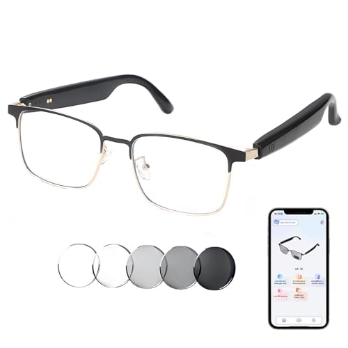 Smart AI Translator Glasses, Blue Light Glasses for Woman Men, Simultaneous Interpretation Eyeglasses for 110+ Languages, Real-Time Translation, Photochromic Lenses, AI Smart Sunglasses for 