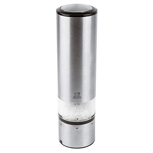 Peugeot - 42786S20 - Elis Sense U'Select - Moulin à sel électrique, Corps en Acrylique et Acier Inoxydable, 20 cm, mouture réglable, mécanisme en Acier...