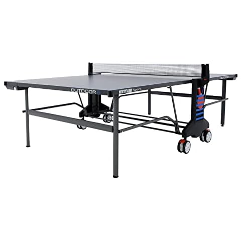 KETTLER Sport Outdoor 6 Table Tennis Table with 4-Player Bundle Cover