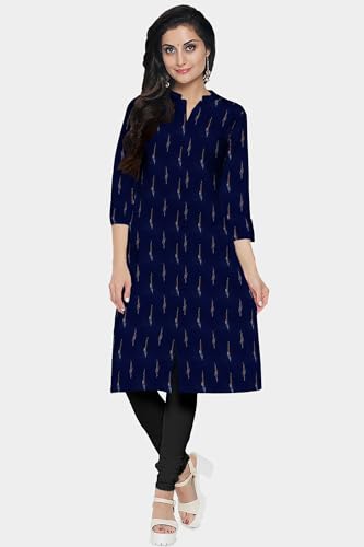 Image of Cotton Pochampally ikat unstitched blouse, Kurthi, long frock fabric material for women (1 meter, 2 meters & 3 meters)