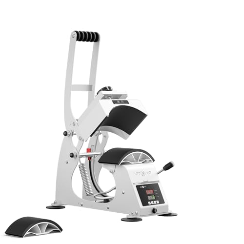 HTVRONT Hat Press Machine - Hat Press Heat Machine for Caps with 2 Platens & Caps Stretcher, White...