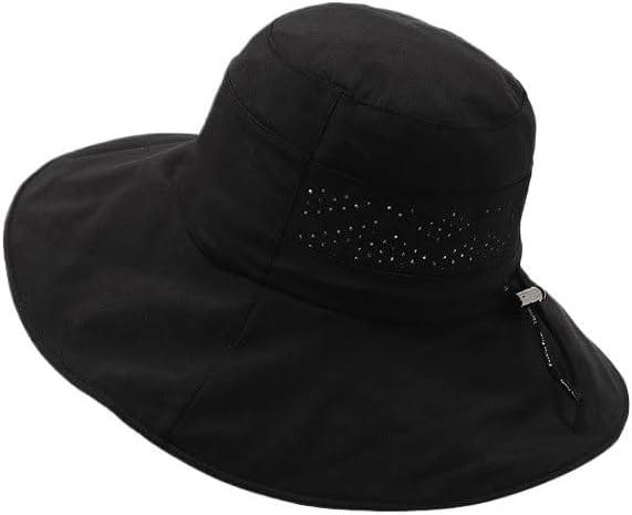 Hollow Striped Fisherman hat Women's Breathable hat Sun hat Basin hat Bucket Sun hat for Travel Camping