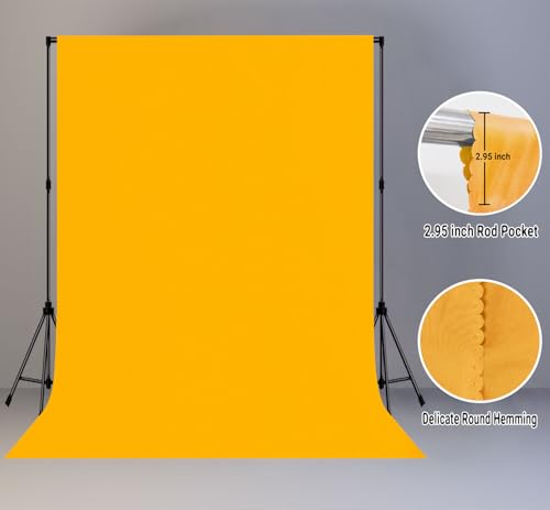 Fondo Fotográfico Plegable 5x7 ft Amarillo miniatura 2