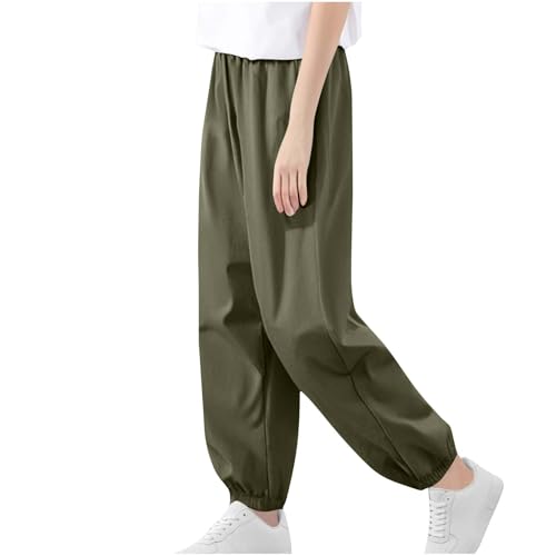 Boys Cargo Pants Casual Elastic Wasit Pull On Sweatpants Slimming Lounge Solid Color School Pants for Boys 5-16 Years