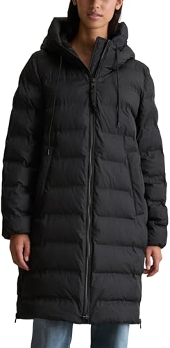 Marc OߴPolo Denim Damen Daunenmantel mit Kapuze leicht, Schwarz (Black), XL