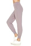 Leggings Depot Women's Active Jogger Sweatpants with Pockets, Violet Verbena, Large