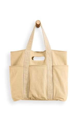 Image of ODODOS 29L Oversized Canvas Tote Bag Large Capacity Open Top Shoulder Bags for Gym Workout Shopping Beach Travel