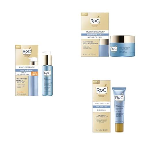 RoC Multi Correxion 5 in 1 Anti-Aging Bundle: Daily Face Moisturizer with Broad Spectrum SPF 30, 1.7 + Facial Night Cream with Hexinol, 1.7 Ounces + Anti-Aging Eye Cream 0.5 (Packaging May Vary) image 5