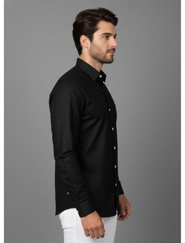 Image of Diverse Men's Solid Formal Shirt | Premium Poly Cotton Full Sleeve Regular Fit Shirt for Men | Stylish Office, Business & Casual