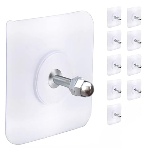 FESAREYA 10 Pack Adhesive Wall Hooks for Hanging, Picture Hanging