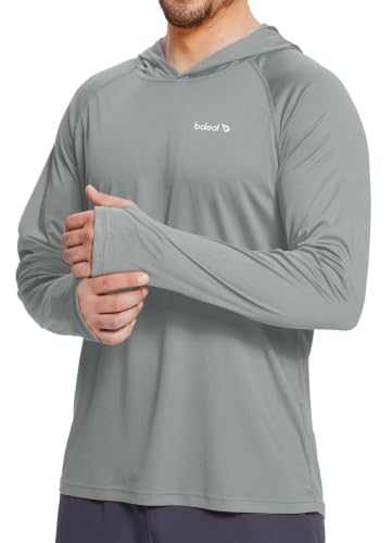 baleaf Mens Fishing Sun Shirts Long Sleeve Rash Guard Hoodies