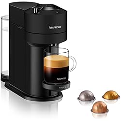 Nespresso VERTUO Next XN910N - Cafetera de cápsulas, máquina café expreso Krups , 5 tamaños diferentes tazas, tecnología Centrifusion, calentamiento 30s, Wifi, Bluetooth, Negro Mate