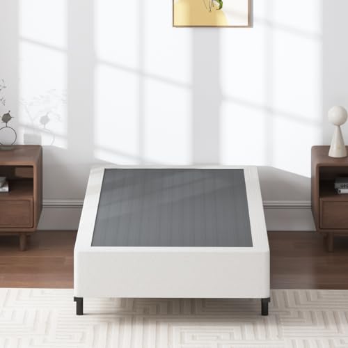 SHLAND Twin Box Spring 9 Inch High Profile Metal Frame Mattress Foundation,Twin Size Box Spring with Fabric Cover, Easy Assembly, Noise Free