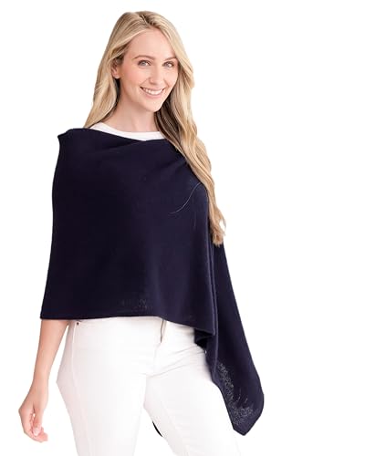 CLAUDIA NICHOLE by Alashan 100% Cashmere Luxe Dress Topper Poncho - Lightweight, Soft, Cozy & Versatile - Great Gift Item4