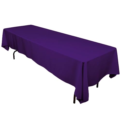 LinenTablecloth 60 x 126-Inch Rectangular Polyester Tablecloth Purple