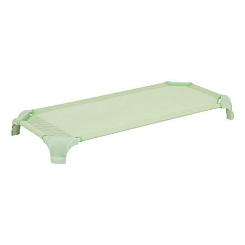 Image of Sprogs Heavy-Duty Stackable Standard Size 52 inchL Daycare Cots for Kids and Toddlers, Stacking Preschool Classroom Kids Cots for Sleeping, Resting, Naptime, Pack of 16, Natural Colors