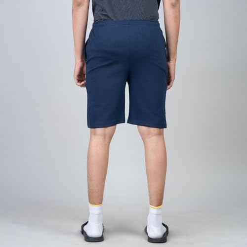 Image of Men's Solid Slim Fit Casual Shorts for Casual Wear | Stretchable Cotton Comfort Fit and High Performance for Everyday Wear | Running /Gyming Athleisure Shorts