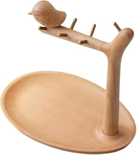 Zxyler 木製キートレイ キーホルダー 玄関用 キーフック 卓上収納 鍵・アクセサリー整理 かわいい インテリア雑貨
