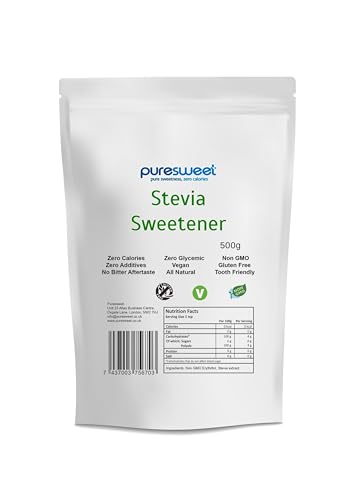 Puresweet Premium Stevia Sweetener 500g Tastes Like Sugar Diabetic and Keto Friendly No Bitter Aftertaste