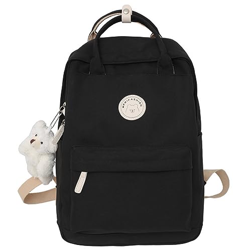 GSenhui Kawaii School Backpack for Teenage Girls, Aesthetic School Backpack, Waterproof Cute Backpack, School Bag, 14 Inch Laptop Backpacks, Children's Backpack, School Bag, A5 black GSenhui Kawaii School Backpack for Teenage Girls, Aesthetic School Backpack, Waterproof Cute Backpack, School Bag, 14 Inch Laptop Backpacks, Children's Backpack, School Bag, A5 black
