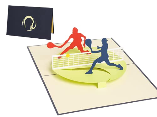 Rykamia Tennis Pop Up Card, Blank Tennis 3D Birthday Card, Tennis Greetings Card, Happy Anniversary, Retirement, Tennis Thank You Card, Good Luck, Tennis Birthday, Graduation Card, Tennis Player Card