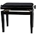 Banqueta de Piano Deluxe Negro Brillante Tapizado negro - Banqueta de piano GEWA