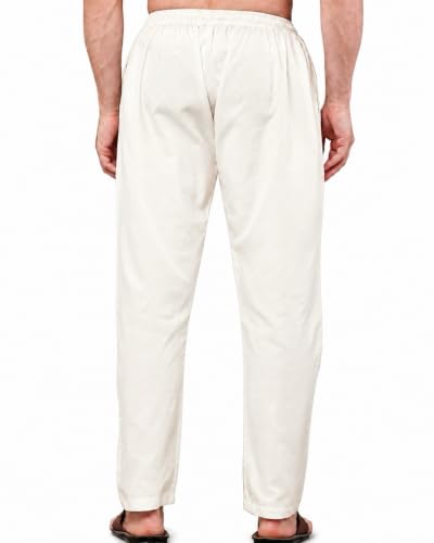 Image of Men's Premium Cotton Pyjama Bottoms - Regular Fit, Elastic Waistband, Soft & Breathable Fabric for Ultimate Comfort
