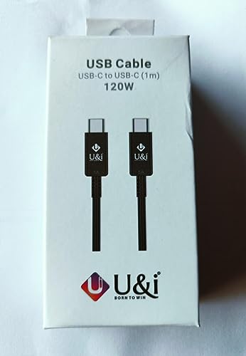 Image of U&i USB-C to USB-C, UiDC 8811 (1m) 120W Cable support 5A Fast Charging and Data Transmission