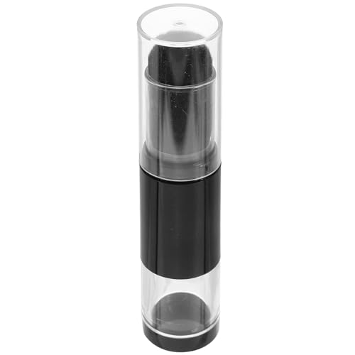 Angoily Brocha para Polvos Sueltos Recargable con Dispensador, Pincel Compacto con Fibras Negras, Aplicador Portátil para Base y Rubor, Adecuado para Retoques de Maquillaje de Viaje