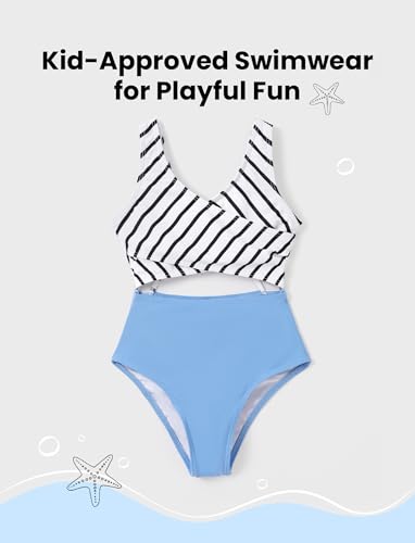 PATPAT Family Matching Swimsuits Swimwear Set for Couples Mommy and Me Striped Spliced Bathing One-Piece Swimsuits