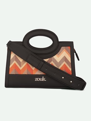 Image of ZOUK Zoe Sling Bag | Stylish Women's Crossbody Bags | Purse | Detachable Strap | Water-Resistant | Trendy Girls Side Bag | Compact & Chic