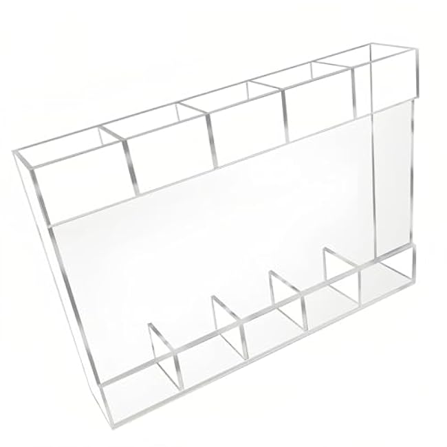 Acrylic Straw Holder, 9.5 Inch Cabinet Door Organizer, Transparent Storage Dispenser with Adhesive Strips for Kitchen Counter