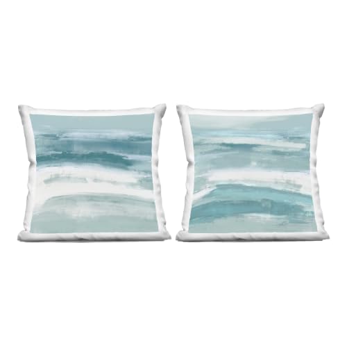 Image of Stupell Industries | Turquoise White Abstract Forms, 18 x 18 Each