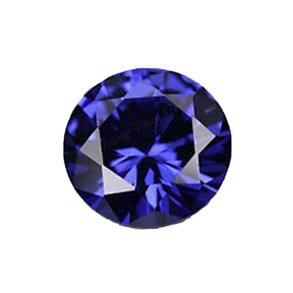 Pierre en zircon bleu 5 carats taillée en facettes pour création de bijoux mixtes
